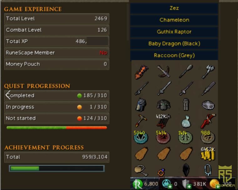 Cheap Rs3 Accounts For Sale 